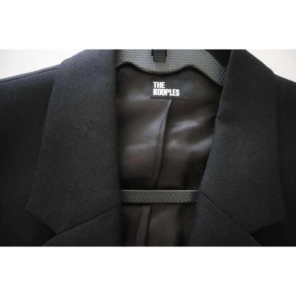 The Kooples FVES27095K Women's Sz 36 Black Wool-Blend Oversized Fit Blazer - Picture 3 of 9